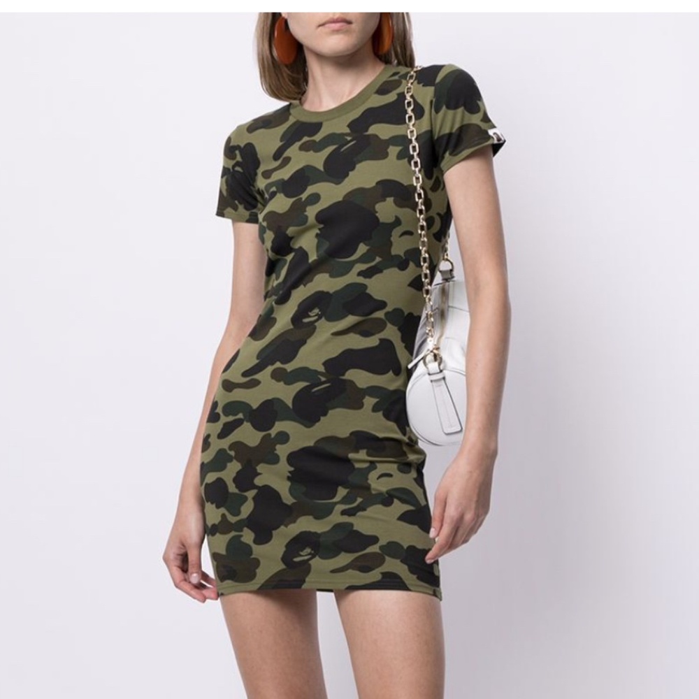A Bathing Ape Camouflage Bodycon Dress